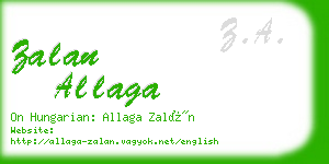 zalan allaga business card